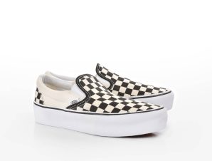 Vans – UA CLASSIC SLIP-ON P BLK WHTCHCKE – VNBWW